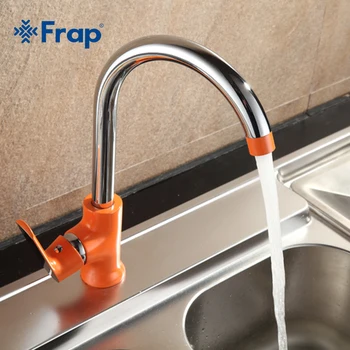 Frap Newly arrived Modern fashion style brass kitchen faucet Optional 3-color 360 degree rotation torneira cozinha mixer F4031