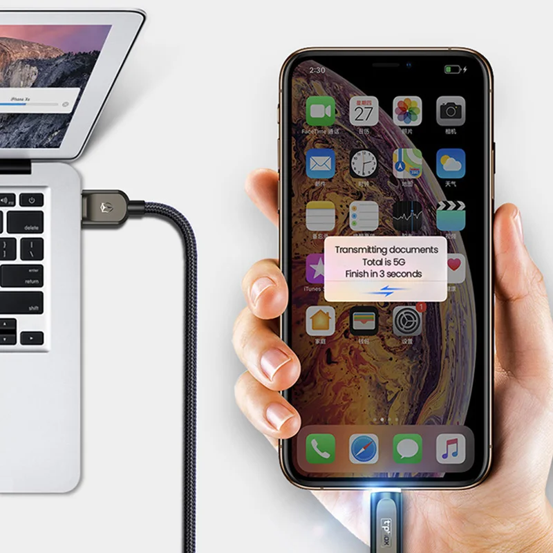 T phox LED Освещение USB кабель для iPhone 11 Pro MAX 8 7 6 зарядный iPad Быстрая зарядка передачи