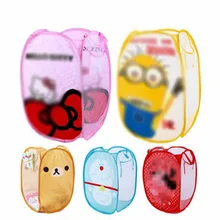 Миньоны Hello And Kitty складной грязной одежды ведро для белья корзина для хранения детские игрушки ботинки органайзер для хранения мелочей