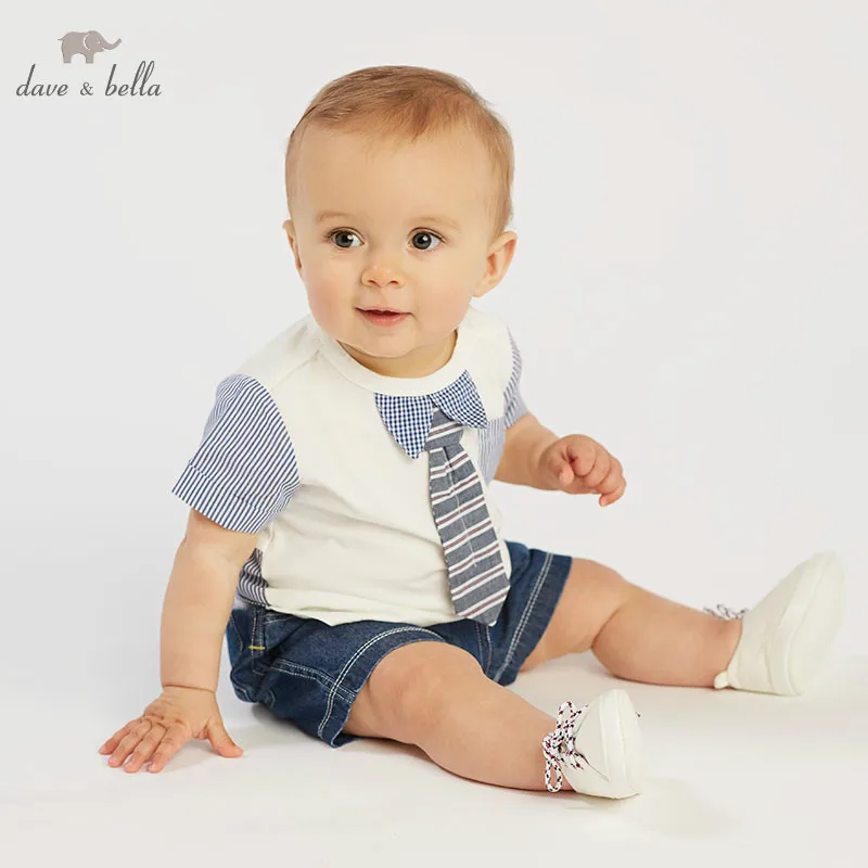DB10512 dave bella summer baby boys clothing sets toddler children suit