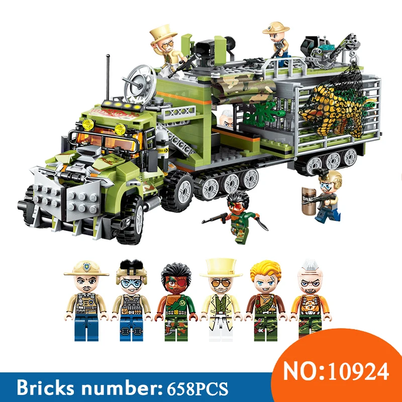 

ENLIGHTEN 1924 Cross-country Move Fortress Helicopter Small Grain Assembling Spelling Insert Building Blocks Toys For Children