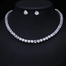 Чистый AAA кубический циркон ювелирные наборы, серьги/ожерелье, продвижение, без никеля, заводская цена