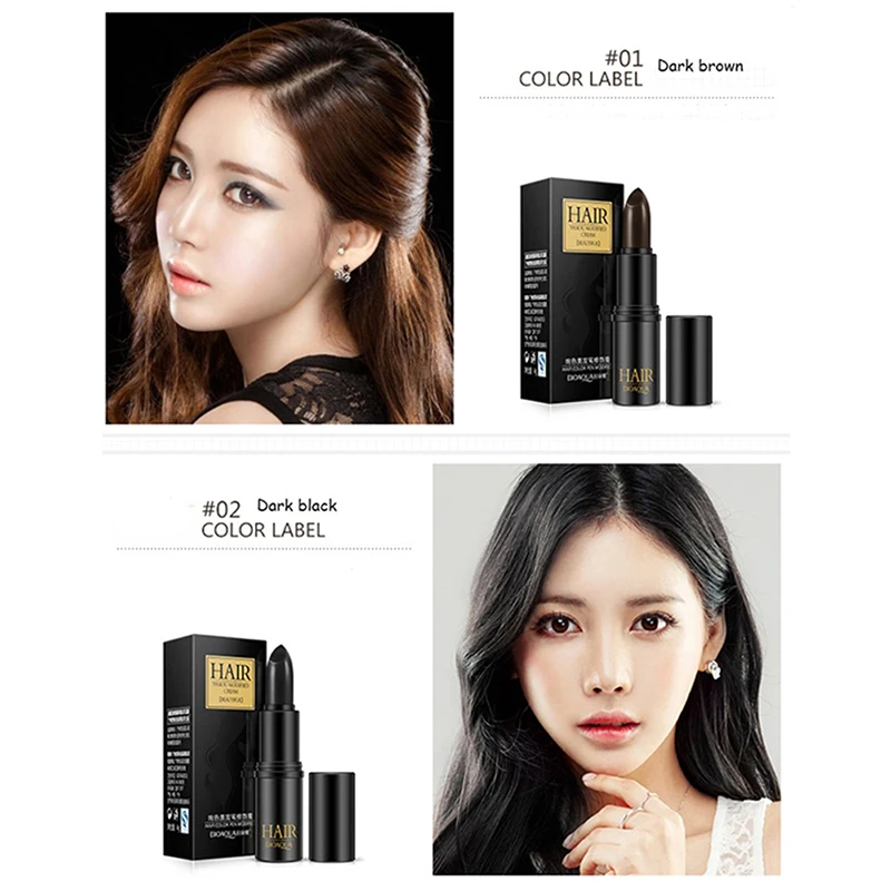 1 PCS العلامة التجارية الأسود براون صبغة شعر مؤقتة كريم معتدل سريع لمرة واحدة لون الشعر القلم غطاء أبيض الشعر DIY التصميم ماكياج عصا TSLM2