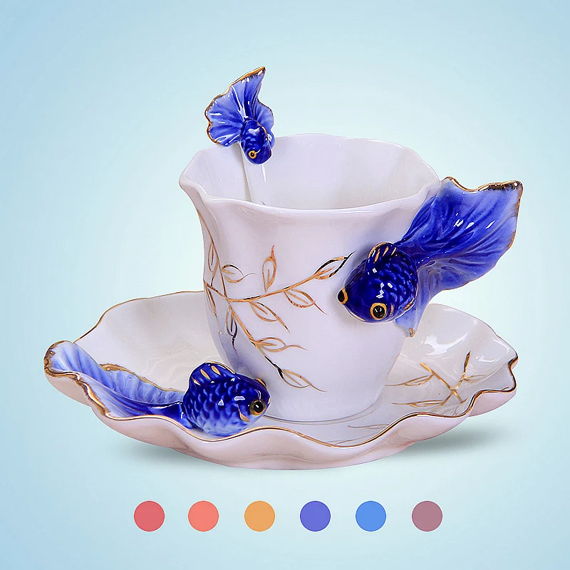

Friends blessing coffee cup set ceramic bone china cup European creative cup of afternoon tea Black Tea tea