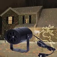 Рождественский движущийся светодиодный лазерный светильник для сада, ландшафтный прожектор, точечный светильник, США/ЕС