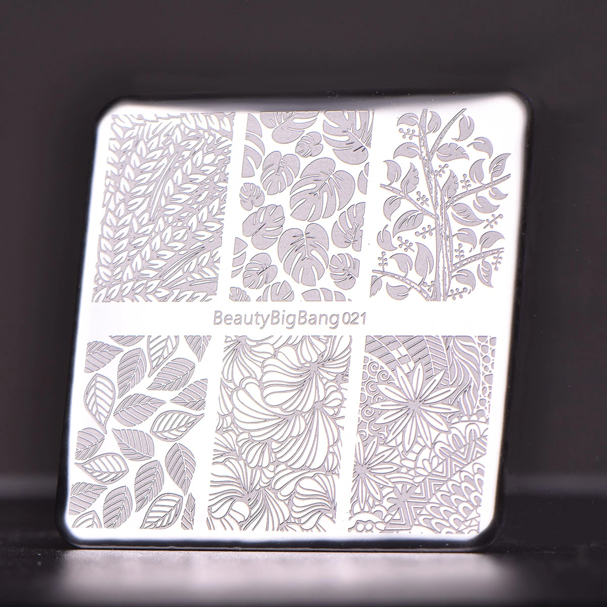 BEAUTYBIGBANG 6*6CM Square Nail Art Stamp Template Floral Leaf Manicure Nail Art Image Plates