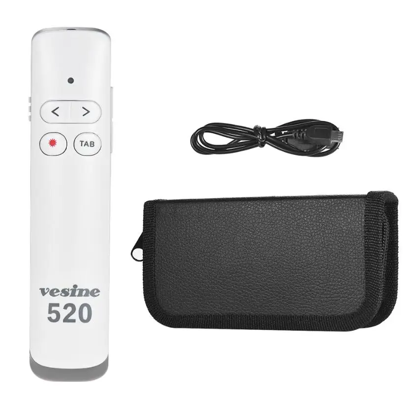 

New 520 2.4GHz Powerpoint Laser Pens Wireless PPT Clicker Flip 50m Remote Control for School Buisness Meeting Presentaion