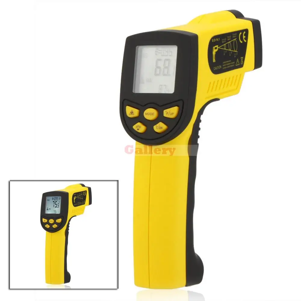 Holdpeak Hp-1300 Non Contact 16 1 Digital Infrared Ir Thermometer Laser Temperature Gun Sensor Meter Range 50 1300 Holdpeak Hp-1300 Non Contact 16 1 Digital Infrared Ir Thermometer Laser Temperature Gun Sensor Meter Range 50 1300