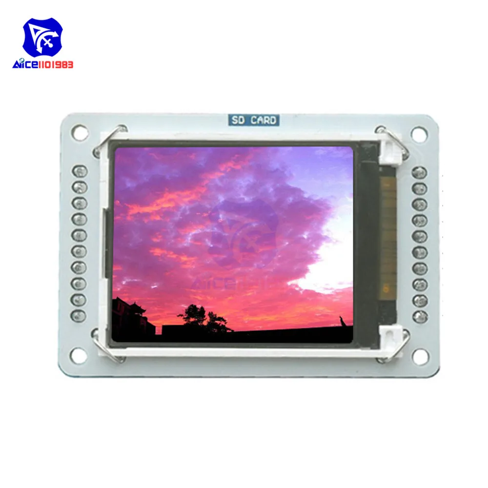 1 8 дюйма 128x160 TFT ЖК экран модуль последовательный интерфейс SPI с слотом для карты