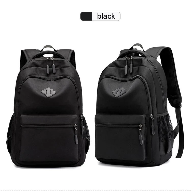 Модный женский рюкзак, рюкзак с зарядкой через USB, школьные сумки для подростков, Одноцветный водонепроницаемый рюкзак через плечо, сумка - Цвет: Black