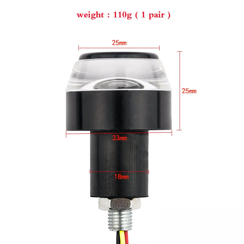 2 шт. 1 комплект Универсальный 22 мм руль мотоцикла Ручка Бар торцевой индикатор заглушка для рукоятки указатель поворота световой указатель поворота янтарного цвета лампа