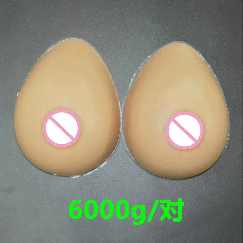 

6000g/pair JJ/K Silicone Breast forms Mastectomy Artificial Silicone Fake Breast For Crossdressers And Transvestites