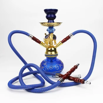 

Glass Shisha Decorating by Indian Elephant Sheesha Hookah Narguile Chicha Small Portable Small Portable Shisha Set Double Hose