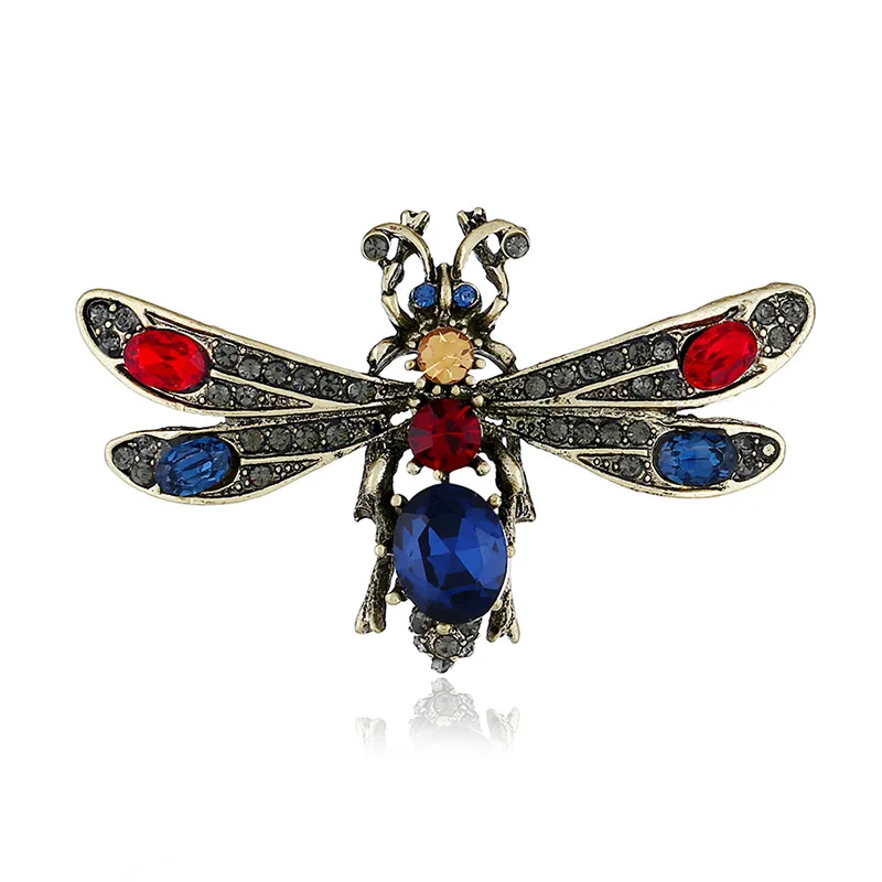 

Colorful Dragonfly Insect Animals Brooch Pin Crystal Rhinestone Brooches Party Favors Gifts Fashion Jewelry Accessory For Women