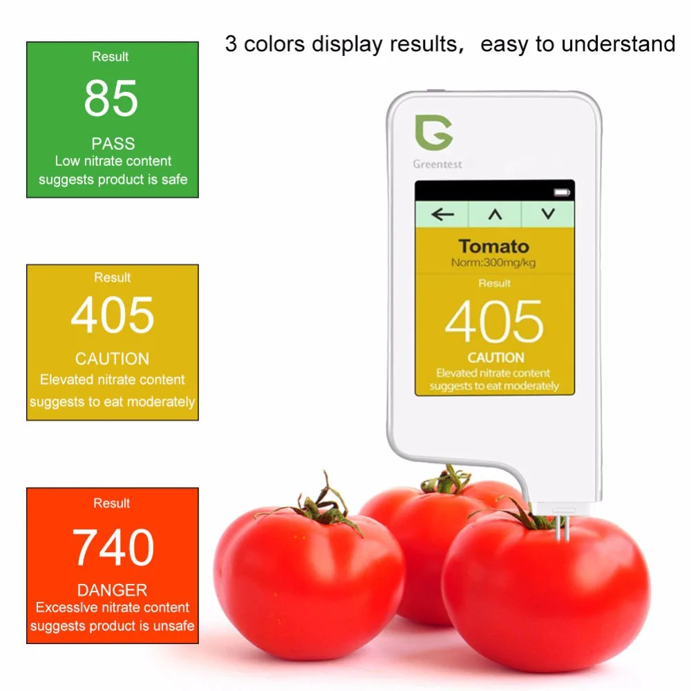 

GREENTEST 2 High Accuracy Read Digital Food Nitrate Tester Fruit and Vegetable Nitrate Detection Health Care Food Nitrate Tester