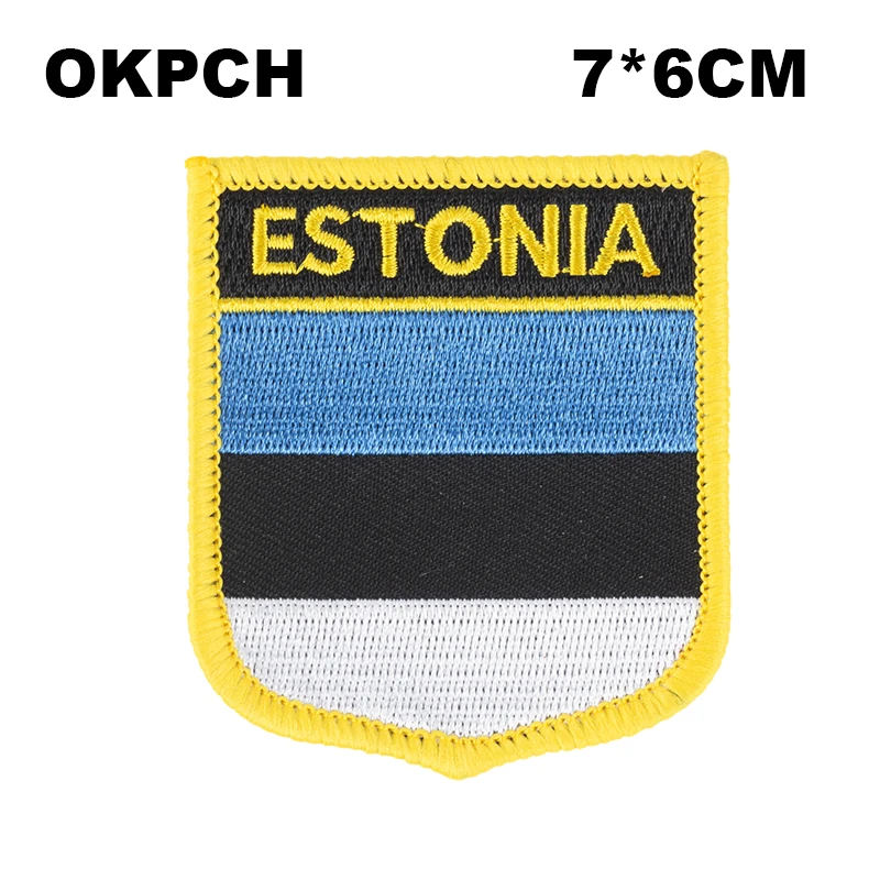 Щит в форме железного флага нашивка вышитая пила на значки, патчи для одежды PT0008-S