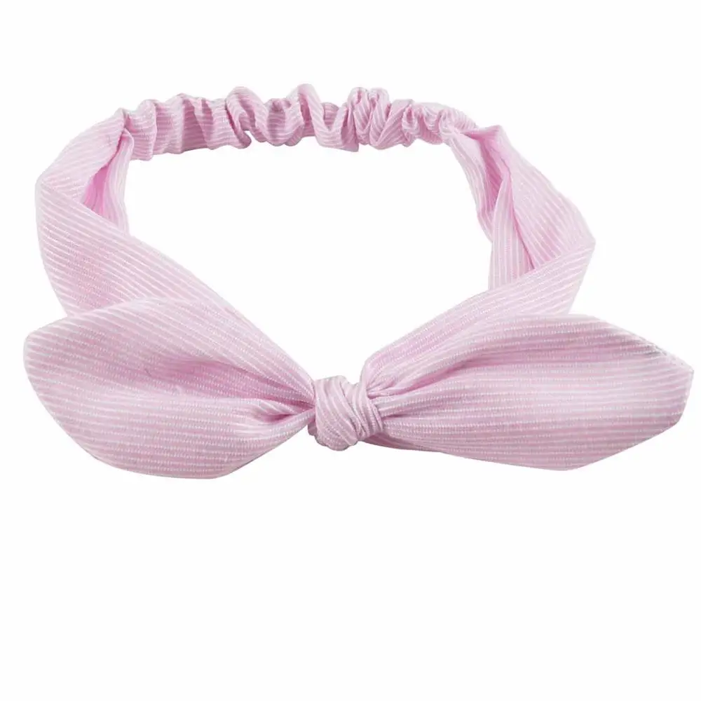 High-Quality-Cotton-Striped-Headband-For-Women-Lady-Knotted-Bow-Rabbit-Ear-Stretch-Hair-Accessories (7)