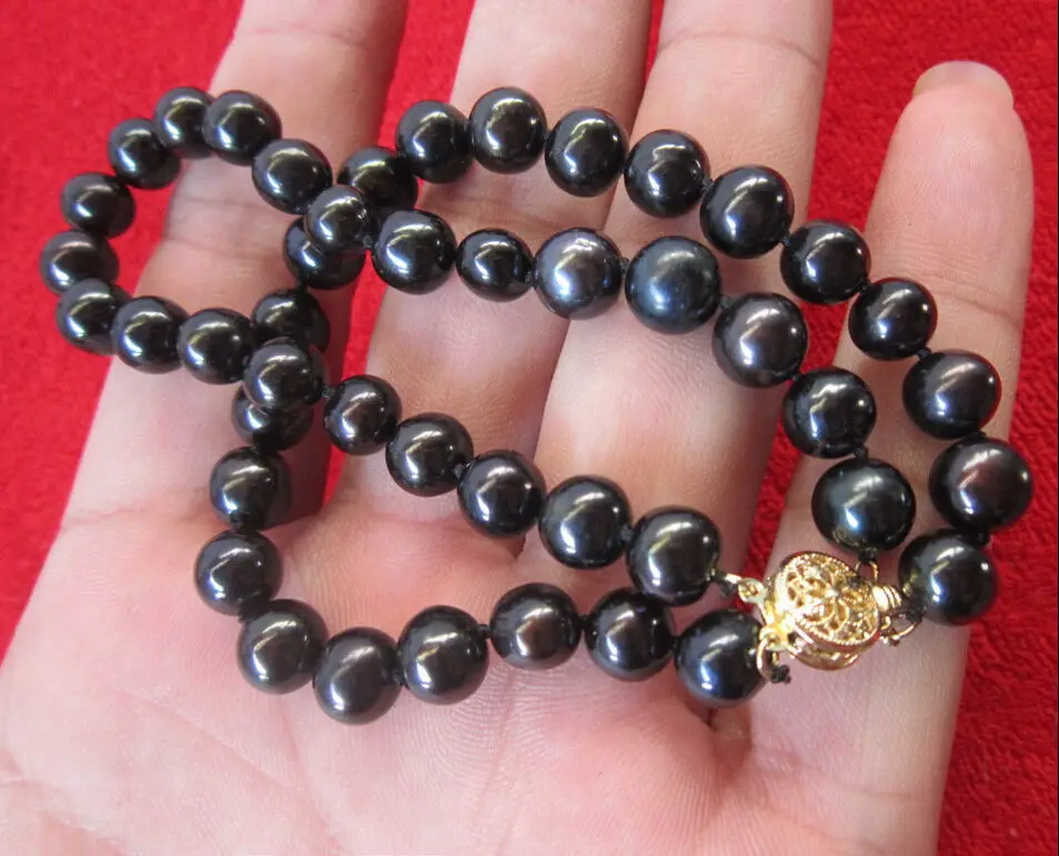 

Wholesale price 16new ^^^^2 ROW 9-10MM AAA SOUTH SEA TAHITIAN BLACK PEARL BRACELET 7.5" 14K GOLD
