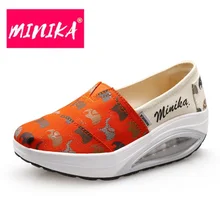 Женские тонизирующие кроссовки высокого качества, визуально увеличивающие рост; женская спортивная обувь; тонкая обувь на танкетке; парусиновая обувь на платформе; AA11006