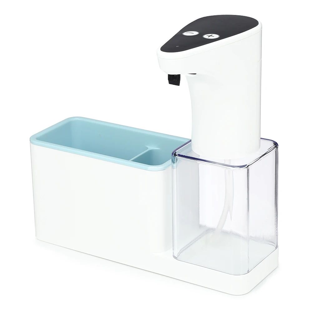 

450ml Infrared Sensing Automatic Soap Dispenser With Storage Function Waterproof for Bathroom Kitchen