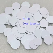 F1108 Монета карты 30 мм Диаметр F08 8 кбит 13,56 мГц IC RFID ПВХ пустой метки 30 мм Диаметр