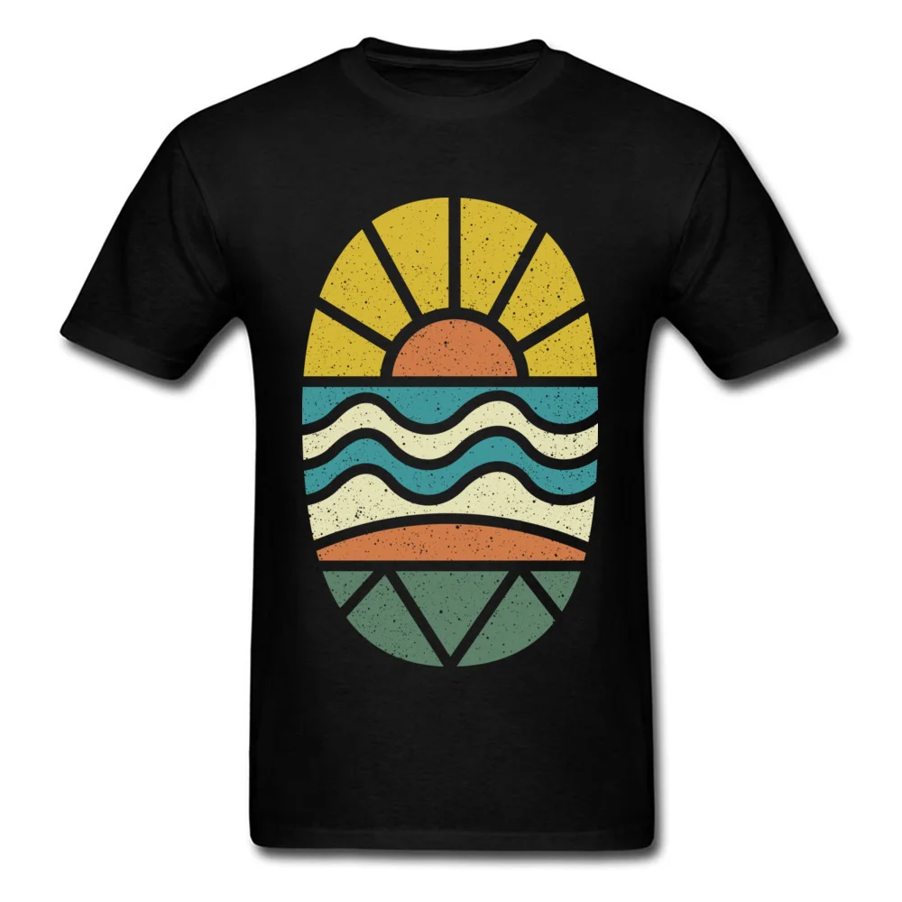 Casual Lets Go Surfing Tops T Shirt for Men Prevalent Lovers Day Crewneck 100% Cotton Short Sleeve T-Shirt Casual Clothing Shirt Lets Go Surfing black