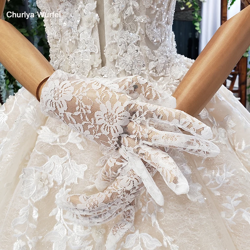 

ST1007 Cheap Women Finger Bridal Gloves Simple Short White wedding Glove Lace Wedding Accessories свадебные аксессуары novia