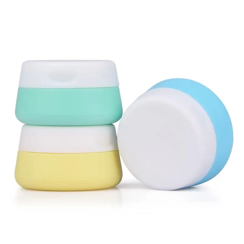 

3pcs 30ml Silicone Cosmetic Containers Cream Jar with Sealed Lids Travel Face Cream Lotion Refillable Bottles for Home Outdoor