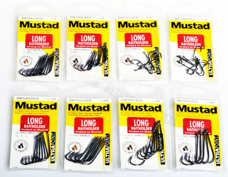 10 упаковок/лот крючки mustad для живой приманки литья Рыбалка 92647-bn# длинные двойные задние крючки высокоуглеродистой стали крючки, снасти