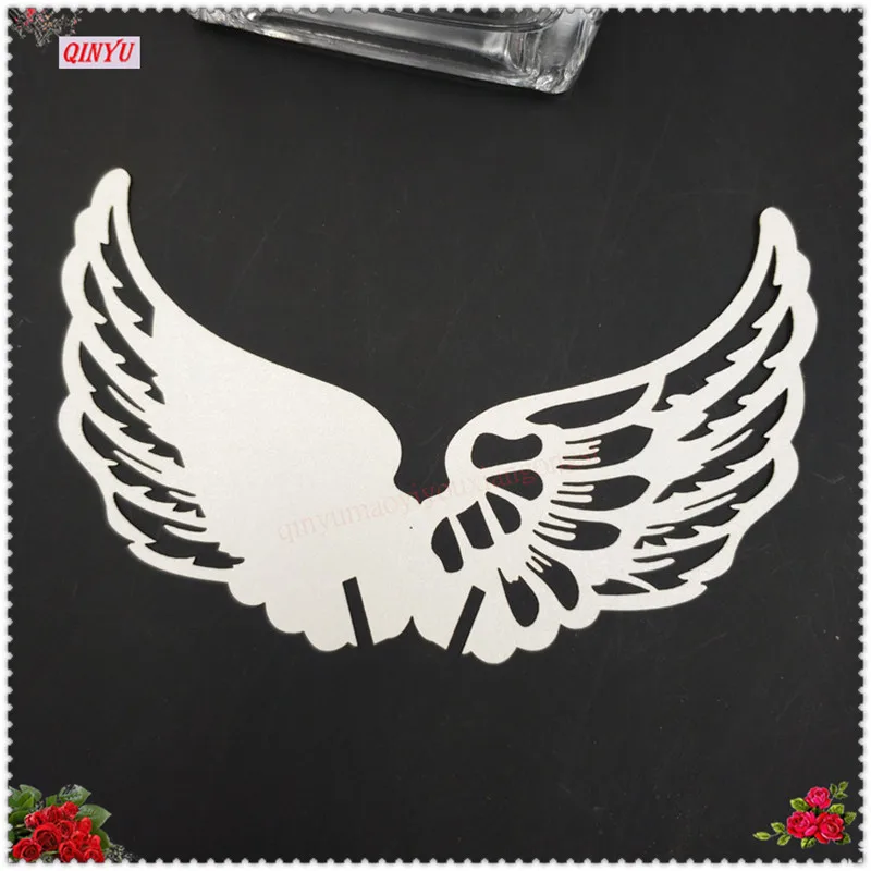 

Romantic Angel Wings Glass Cup Card Name Mark Cards Marriage Wedding Birthday 50PCS Ornament 6ZSH863-50