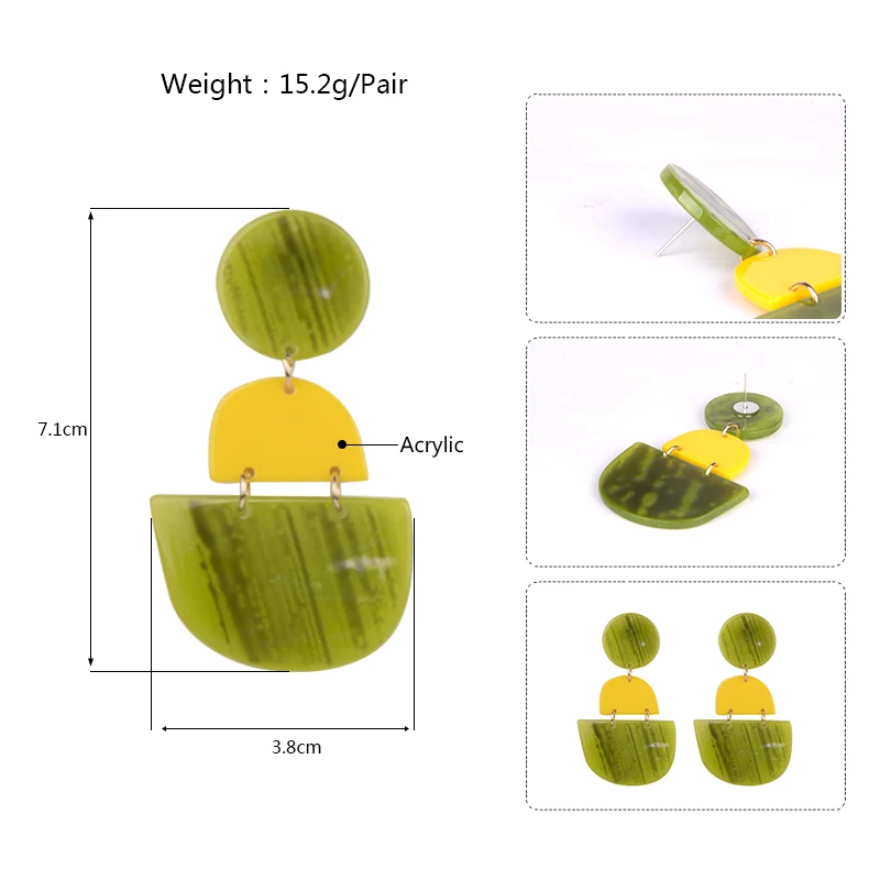 GuanLong Vintage Long Dangle Acrylic Earrings Women Big Geometric Resin Dangling Drop Earring for Girls Fashion Jewelry Brincos (7)