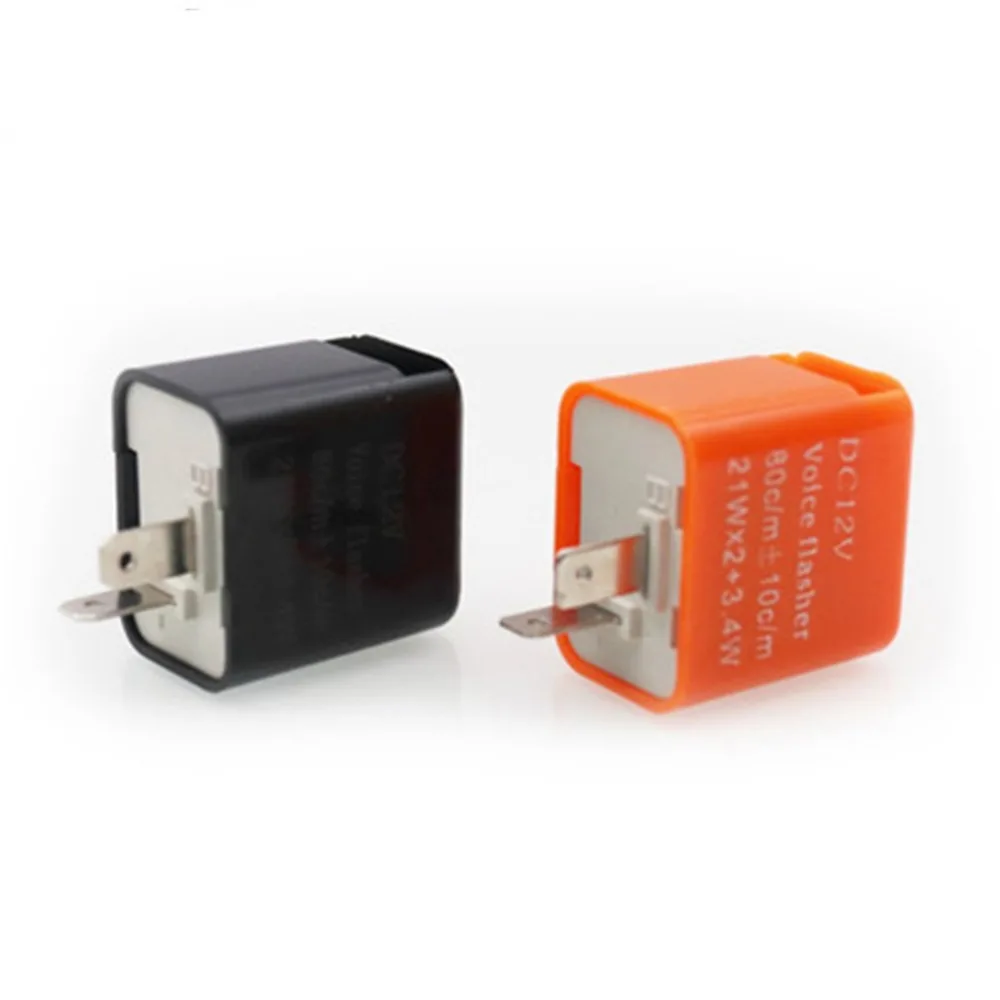 

12V 2 Pin Motorcycle Blinker Adjustable LED Flasher Relay Turn Signal Indicator Hyper Flashing