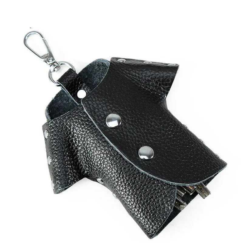 Real Genuine Leather Key Wallet Card Holder Business Organizer Housekeeper Keychain Purses Men Women Pocket Pack Car Keys Bag | Багаж и