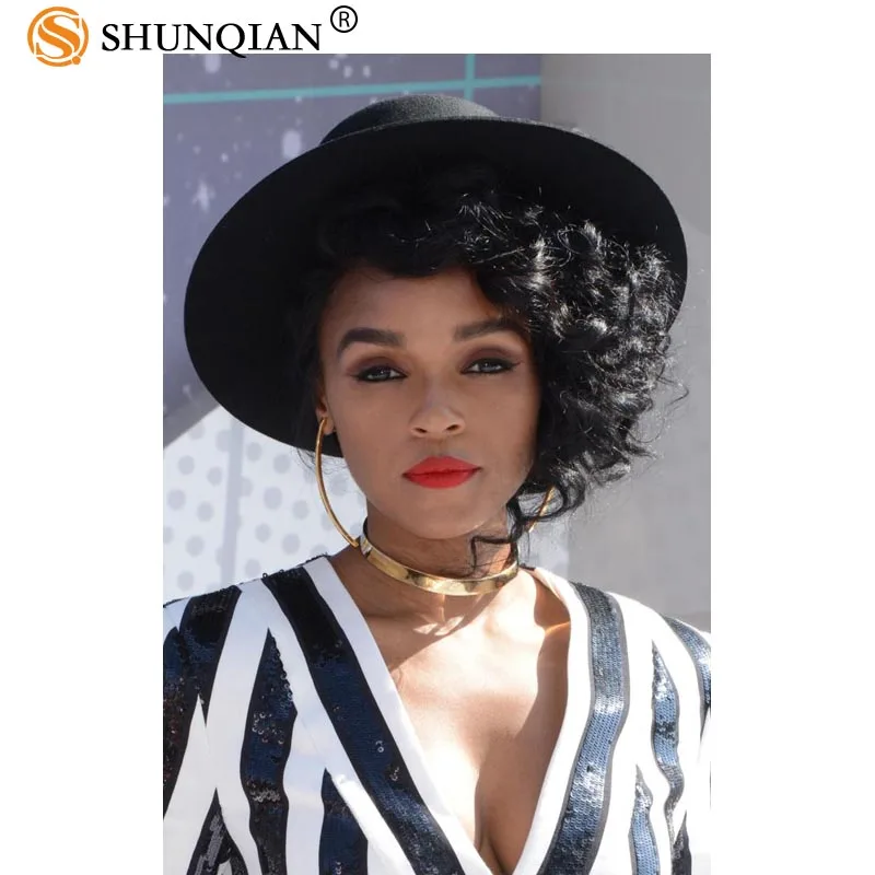 Пользовательские холст постер искусство Janelle Monae украшения ткань стены печать из