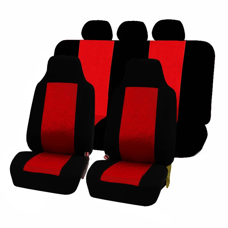 Автокресло охватывает полный автомобилей чехлы сидений дешевые Four Seasons универсальный автомобильный интерьер аксессуары сиденье протектор для автомобиля - Название цвета: Red Black 5 Seats