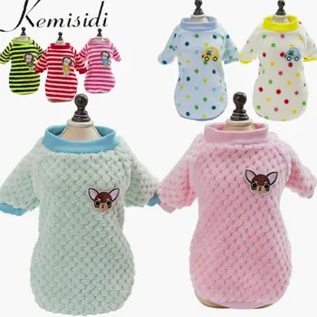 Kemiidi animal chat vêtements hiver polaire chien vêtements pour petits chats vêtements Chihuahua chiot tenue pour chien manteau Yorkie sweats à capuche