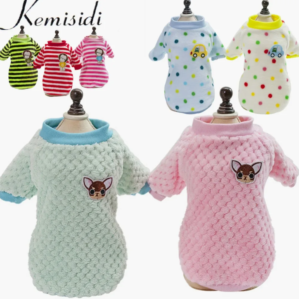 Одежда для домашних животных KEMISIDI зимняя флисовая одежда маленьких кошек