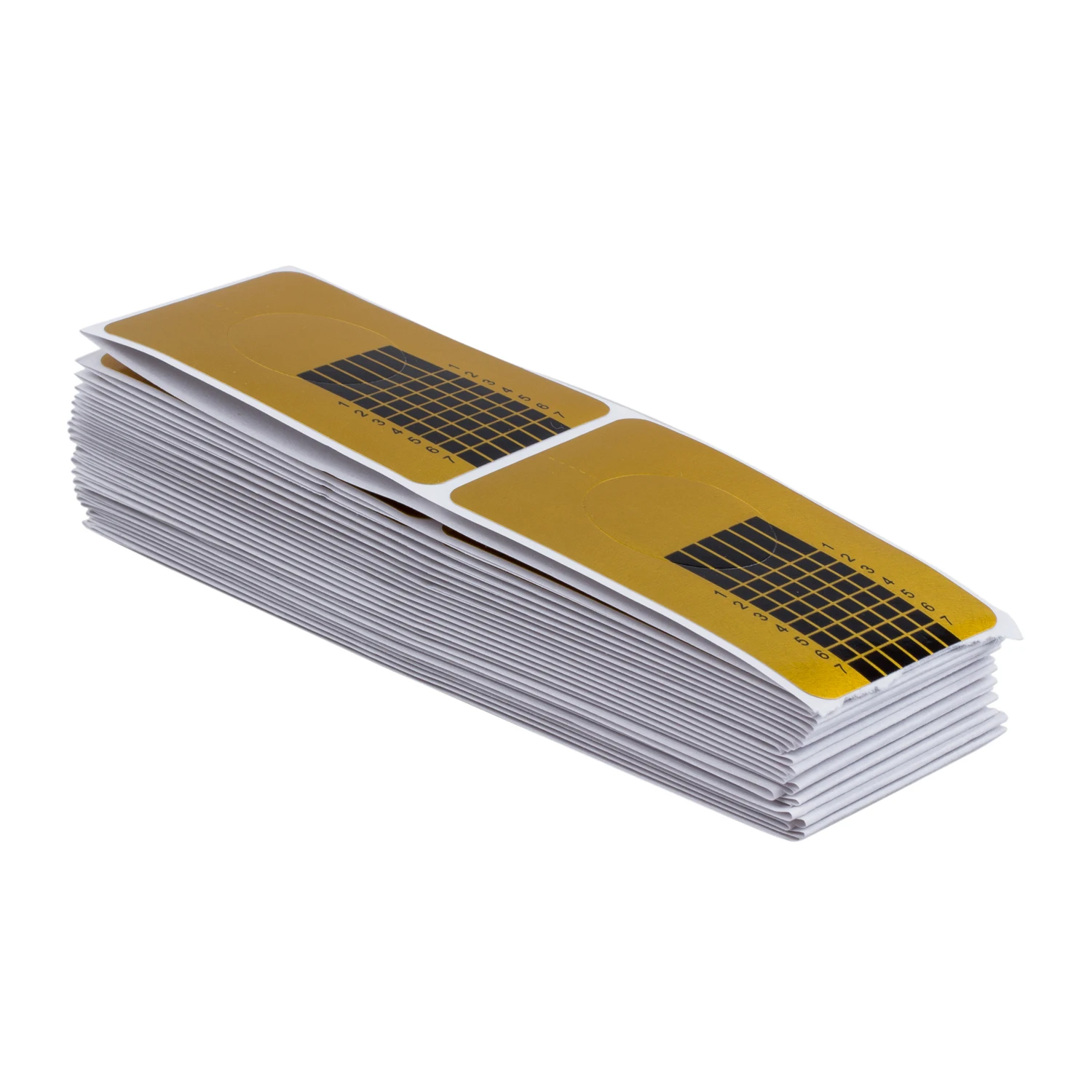  100 x Golden Nail Art Tips Extension Forms Guide French DIY Tool Acrylic UV Gel