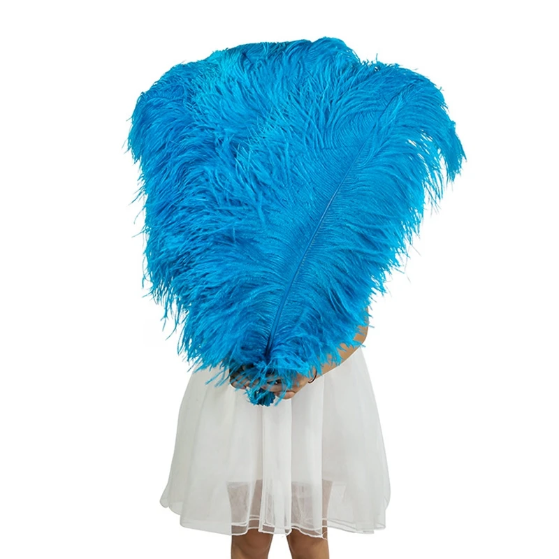 

2PCS/lot ostrich feather Turquoise Blue color Dyed 20-28 inches 50-70cm Ostrich plumage ostrich plume