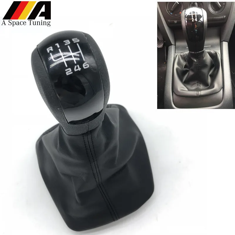

5/6 Speed Car Gear Shift Knob Gaiter Boot Case Cover Collar Frame Base Cover for Skoda Octavia 2 A5 MK2 2004-2013