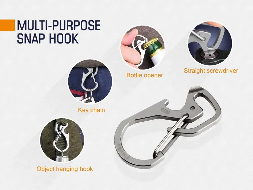 

Small Tools Fenix ALB-20 TC4 titanium Multi-purpose Snap Hook