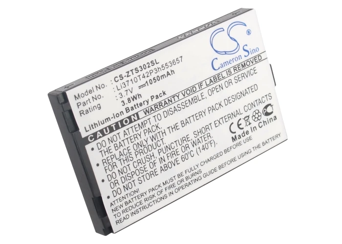 Аккумулятор Cameron Sino 1050 мАч Li3710T42P3h553657 для ZTE S302 Capitel CBS718 S718 телефон 1050|cameron sino|battery for