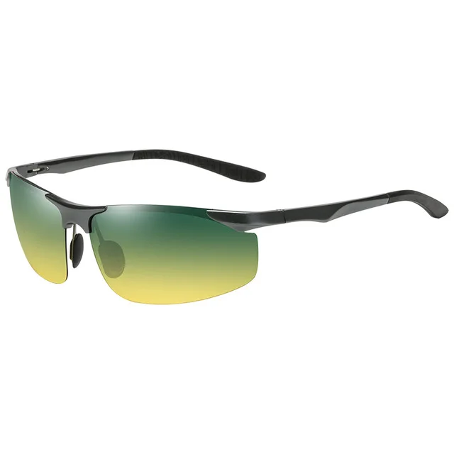 KATELUO, Брендовые мужские поляризованные солнцезащитные очки, день, ночное видение, для вождения, алюминиевые, для ночного вождения, очки oculos de sol masculino 8179 - Цвет линз: Gray