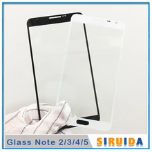 Замена для samsung Galaxy Note 2 3 4 5 II III N7100 N9005 N910F N920 ЖК-экран передняя внешняя стеклянная линза+ Инструменты