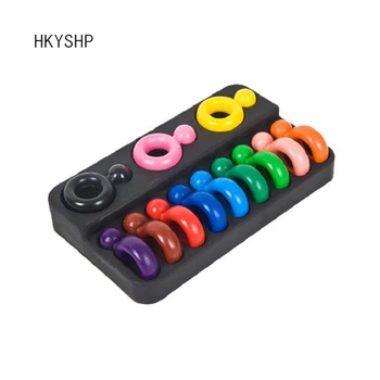 

HKYSHP 12 color non-toxic wax creative painted crayon ring shape early puzzle baby toys painting art supplies school stationery