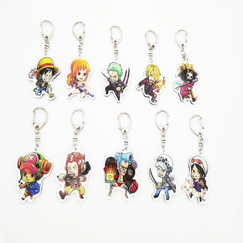 IVYYE One Piece Luffy модные аниме акриловые брелки мультяшный брелок подвеска игрушки