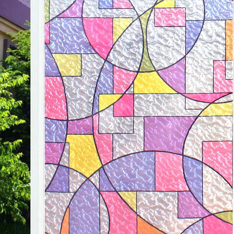 

Funlife Non Adhesive Window Film Privacy Window Sticker Self Static Cling Vinly Glass Film Anti UV Decorative for Home Office