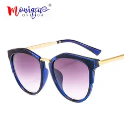 2019 Роскошные кошачий глаз винтажные брендовые дизайнерские женские солнцезащитные очки градиентные серые линзы солнцезащитные очки