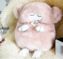 Cartoon Cute Adorable Plush Wool New Handbag Chain Xiekua Package Cartoon Personality