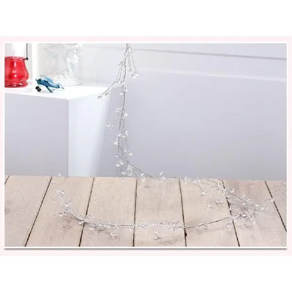 Romantic style AsyPets 110 см кристальная Капля воды бисером ветка нитка акриловая бусина+ алюминиевая проволока Свадебный декор-25 - Цвет: Romantic style